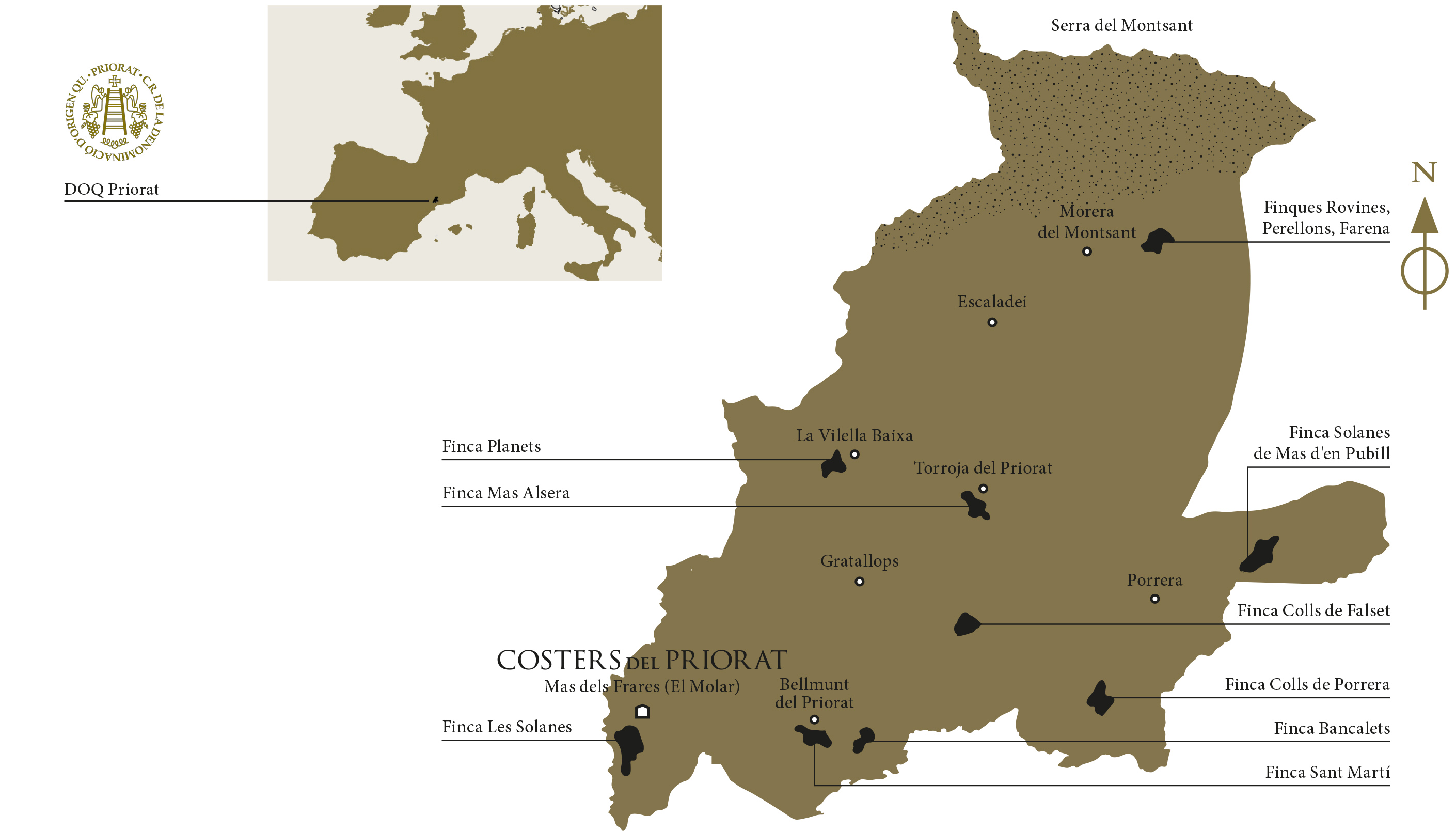 Mapa del Priorat